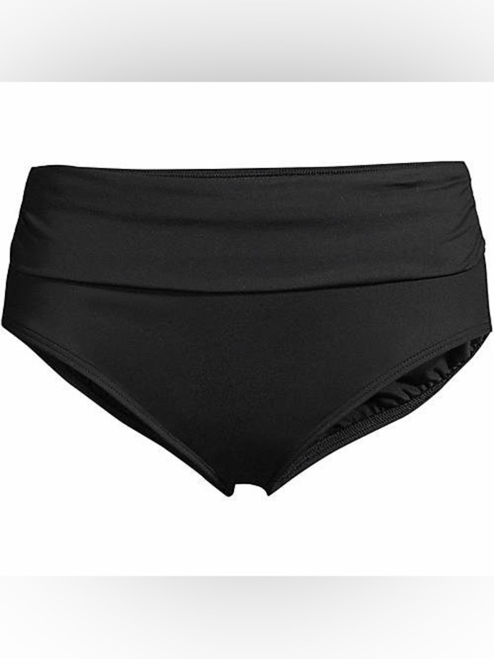 Lands' End Chlorine Resistant Fold Over Mid Waist Bikini Swim Bottoms